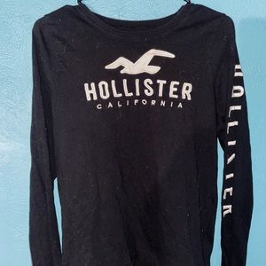 Black and white long sleeve Hollister shirt